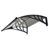 VEVOR Awnings for Door Entrance, 38 x 40 in, Exterior Front Door Window Awnings with Drainage & ABS Bracket, Rain Snow Sun Protection, Overhang Polycarbonate Door Canopy for Porch Patio, Smoky Gray