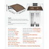 VEVOR Awnings for Door Entrance, 38 x 40 in, Exterior Front Door Window Awnings with Drainage & ABS Bracket, Rain Snow Sun Protection, Overhang Polycarbonate Door Canopy for Porch Patio, Brown