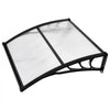 VEVOR Awnings for Door Entrance, 38 x 40 in, Exterior Front Door Window Awnings with Drainage & ABS Bracket, Rain Snow Sun Protection, Overhang Polycarbonate Door Canopy for Porch Patio, Clear