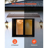 VEVOR Awnings for Door Entrance, 37 x 47 in, Exterior Front Door Window Awnings with Drainage & ABS Bracket, Rain Snow Sun Protection, Overhang Polycarbonate Door Canopy for Porch Patio, Brown