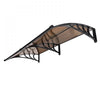 VEVOR Awnings for Door Entrance, 38 x 78 in, Exterior Front Door Window Awnings with Drainage & Metal Bracket, Rain Snow Sun Protection, Overhang Polycarbonate Door Canopy for Porch Patio, Brown