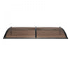 VEVOR Awnings for Door Entrance, 38 x 78 in, Exterior Front Door Window Awnings with Drainage & Metal Bracket, Rain Snow Sun Protection, Overhang Polycarbonate Door Canopy for Porch Patio, Brown