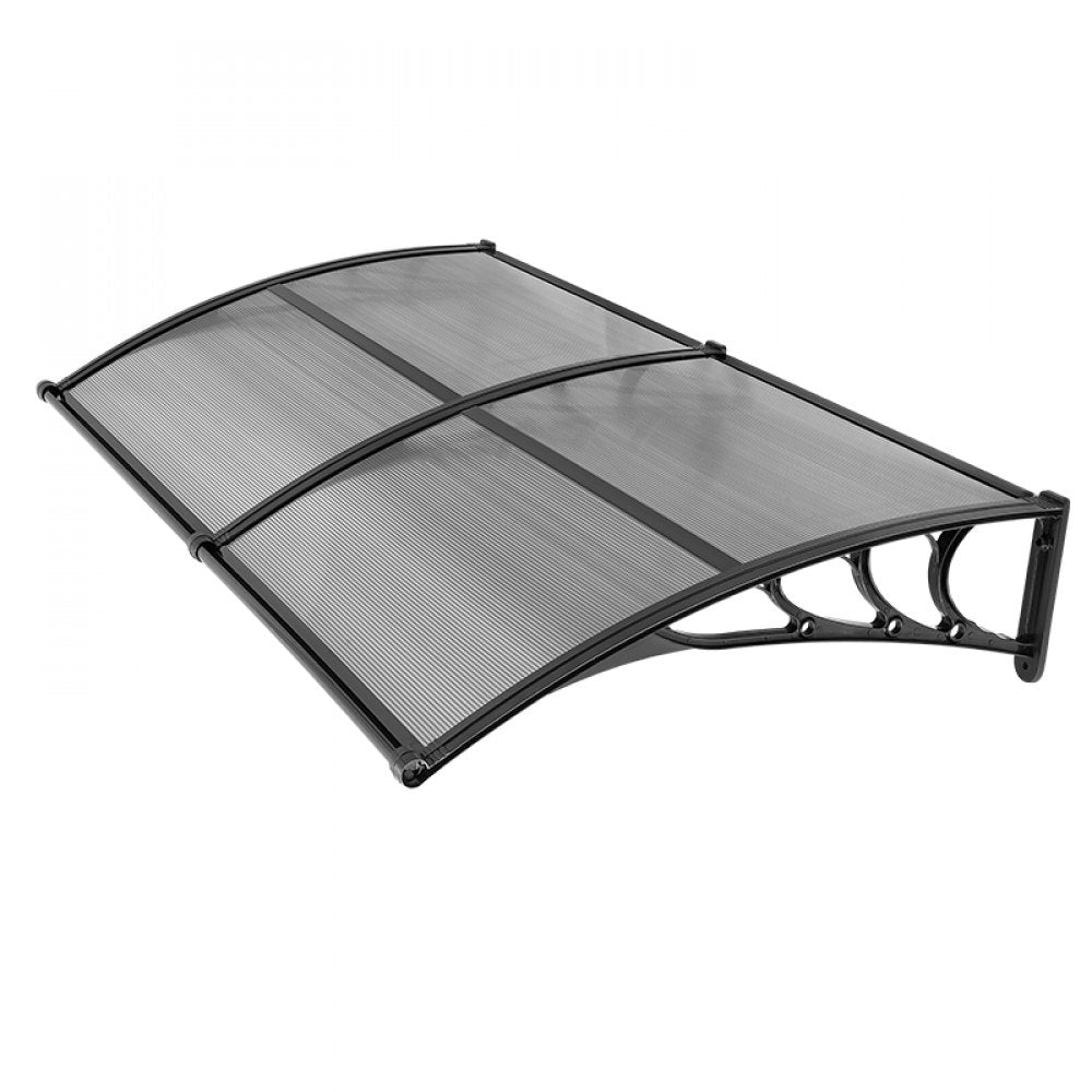 VEVOR Awnings for Door Entrance, 38 x 78 in, Exterior Front Door Window Awnings with Drainage & ABS Bracket, Rain Snow Sun Protection, Overhang Polycarbonate Door Canopy for Porch Patio, Smoky Gray