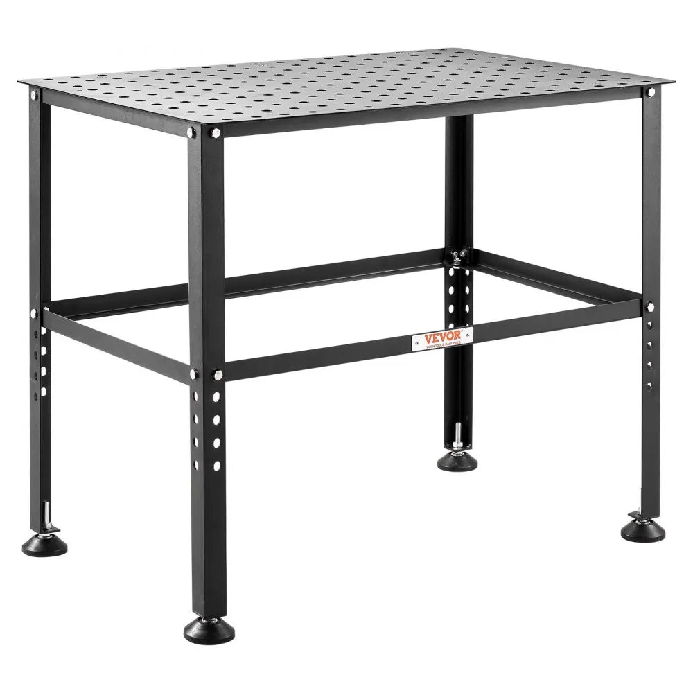 VEVOR Welding Table 36" x 24", 800LBS Capacity Welding Workbench Table, Heavy-Duty Work Bench with 0.63" Fixture Holes and Non-slip Foot Pads for Welding Assembly Repair Works