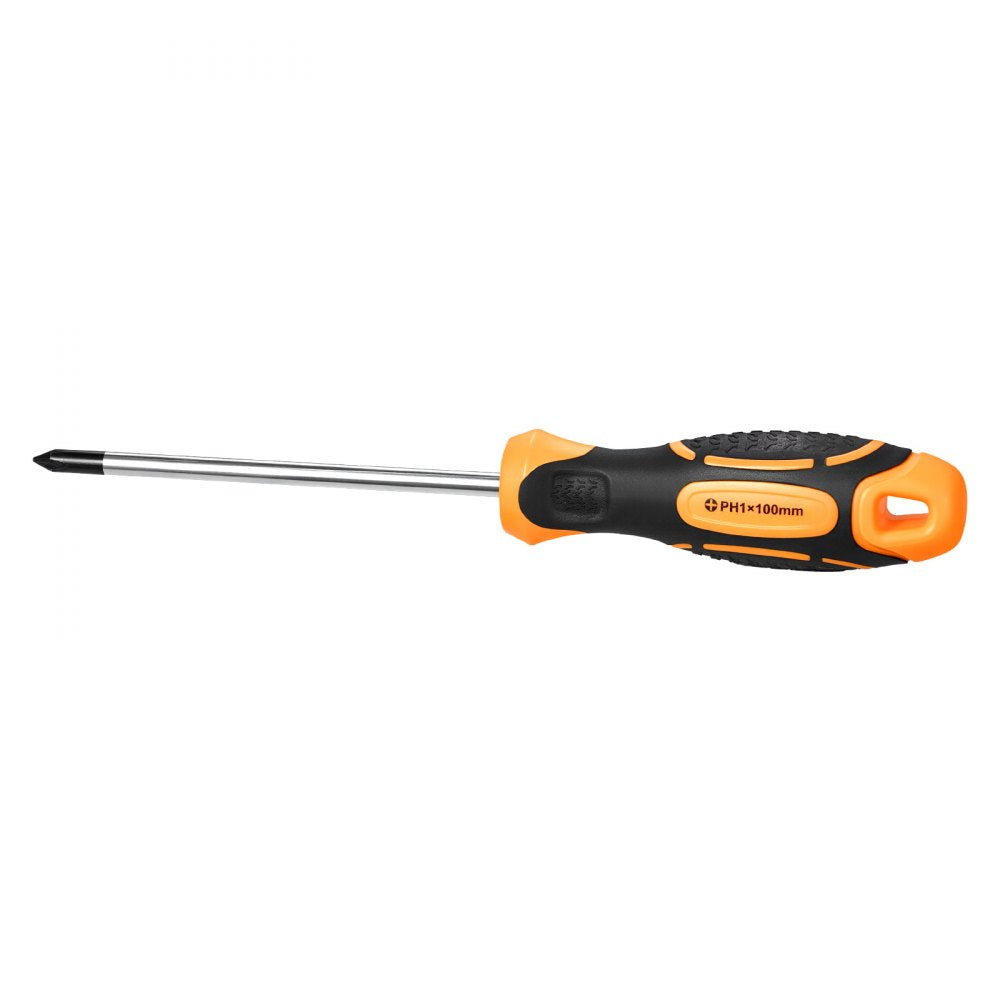 VEVOR Screwdriver Set, 12-Piece Hand Tools Set with Magnetic Tips, Includes 5 Phillips and 5 Flat Head Bits, Z-Type Bit, Professional Repair Tool Kit for Sockets, Furniture, Home Appliances, Bicycles