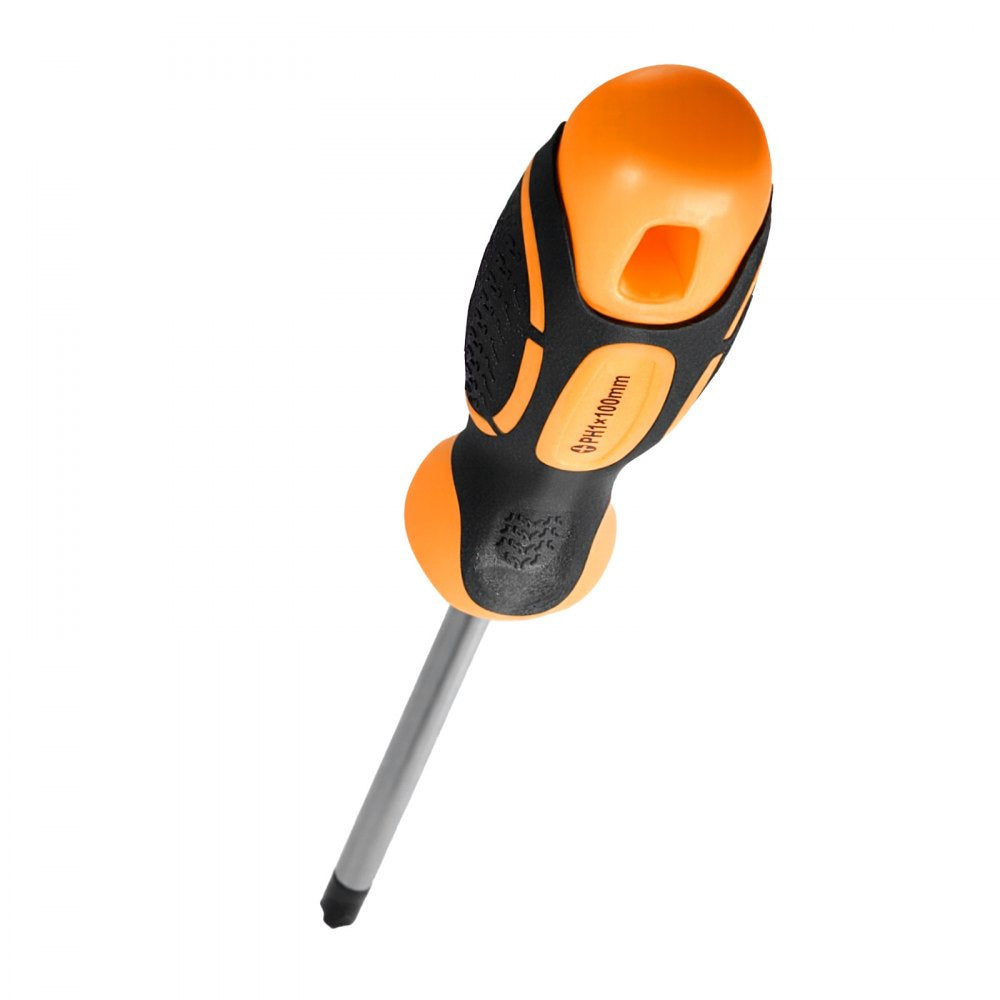 VEVOR Screwdriver Set, 12-Piece Hand Tools Set with Magnetic Tips, Includes 5 Phillips and 5 Flat Head Bits, Z-Type Bit, Professional Repair Tool Kit for Sockets, Furniture, Home Appliances, Bicycles