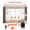 VEVOR Smart Electric Curtain Track, 71-118 inch Adjustable Length, Motorized Rod with Remote, Ceiling and Wall Mount, Automated Curtain Track System Compatible with Alexa, Google Home, App Control