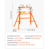 VEVOR Pipe Stand with Roller Head, Heavy Duty 2500LBS Capacity, Fits 2"-36" Pipes, 34"-52" Adjustable Height, Dual-Roller Pipe Stand, Rugged Carbon Steel Support for Welding, Fabrication & Woodworking