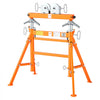 VEVOR Pipe Stand with Roller Head, Heavy Duty 2500LBS Capacity, Fits 2"-36" Pipes, 34"-52" Adjustable Height, Dual-Roller Pipe Stand, Rugged Carbon Steel Support for Welding, Fabrication & Woodworking