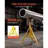 VEVOR V-Head Pipe Stand for 1/8–12 in Pipes, Heavy-Duty 2500LBS Capacity, Adjustable Height 28" - 52", Portable Folding Support Stand for Welding, Cutting & Versatile Piping Projects