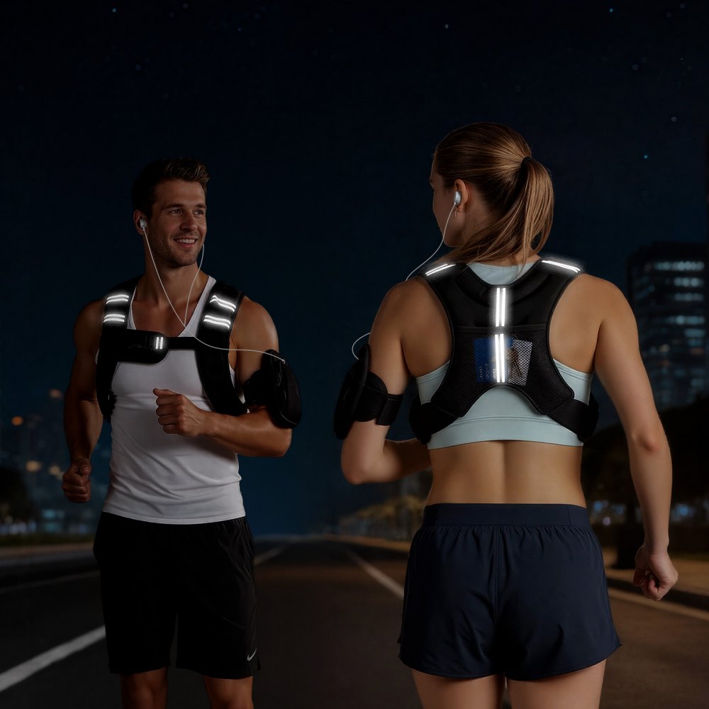 VEVOR Weighted Vest, 6 lbs Body Weight Vest for Men Women, with Reflective Stripe, Adjustable Buckle, Workout Equipment for Strength Training, Running, Jogging, Fitness, Muscle Building, Weight Loss