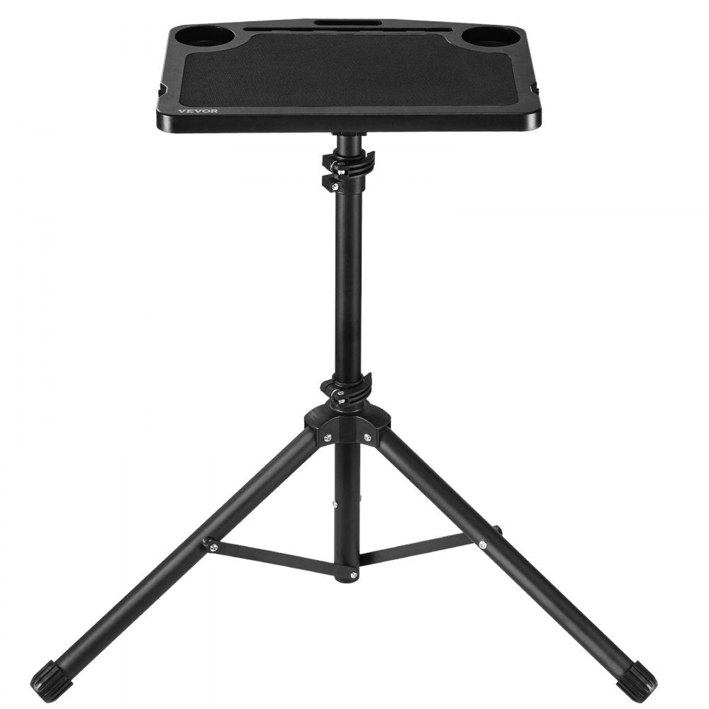 VEVOR Cycling Desk, Stationary Foldable Adjustable Bike Trainer & Treadmill Desk with Triangle Support, Non-Slip Multi-Slot Bike Trainer Fitness Desk with Handle Bar, Fit for Home Office Exercise