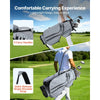 VEVOR Golf Cart Bag, 15 Way Top Divider Organizer, Golf Club Bag with Full-length Divider, Rain Hood, Storage Pockets, Shoulder Strap, High-Strength Polyester, Silicone Head Protection for Men & Women