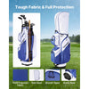 VEVOR Golf Cart Bag, 15 Way Top Divider Organizer, Golf Club Bag with Full-length Divider, Storage Pockets, Ergonomic Shoulder Strap, Rain Hood, Smooth Zippers, Lightweight Polyester for Men & Women