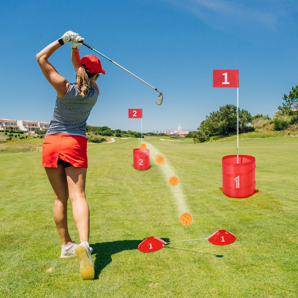 VEVOR Backyard Golf Game, 6 Hole Golf Course, Golf Game Practice Games, Golf Chipping Game for Family, Adults and Kids, Portable Outdoor Yard Golf Game for Lawn, Yard, Camping, Park, Beach