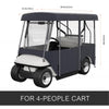 VEVOR Golf Cart Enclosure 86'', 4-Person Golf Cart Cover, 4-Sided Fairway Deluxe, 300D Waterproof Driving Enclosure with Transparent Windows, Fit for 4-Seat EZGO, Club Car, Yamaha Carts