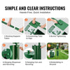 VEVOR Dog Waste Station with Hand Wash Bottle, Commercial Dog Poop Station, 11.5 Gallons Pet Waste Bin with 50 Can Liners, Bag Dispenser & 600 Waste Bags, Outdoor Dog Waste Disposal System for Backyard