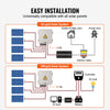 VEVOR PV Combiner Box, 4 String, Solar Combiner Box with 10A Rated Current Fuse 63A Circuit Breaker Lightning Arrester and Solar Connector, ABS Plastic Case for On / Off Grid Solar Panel System, IP65