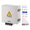 VEVOR PV Combiner Box, 4 String, Solar Combiner Box with 10A Rated Current Fuse 63A Circuit Breaker Lightning Arrester and Solar Connector, ABS Plastic Case for On / Off Grid Solar Panel System, IP65