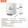 VEVOR PV Combiner Box, 4 String, Solar Combiner Box with 15A Rated Current Fuse 63A Circuit Breaker Lightning Arrester and Solar Connector, Steel Case for On / Off Grid Solar Panel System, IP65