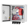 VEVOR PV Combiner Box, 4 String, Solar Combiner Box with 15A Rated Current Fuse 63A Circuit Breaker Lightning Arrester and Solar Connector, Steel Case for On / Off Grid Solar Panel System, IP65