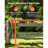 VEVOR 32 in T Post Puller, Heavy Duty Fence Post Puller with 43 in Lifting Chain, Rust-Resistant Steel, Labor-Saving T-Post Remover Tool for Round Fence Posts, Sign Posts & Tree Stumps