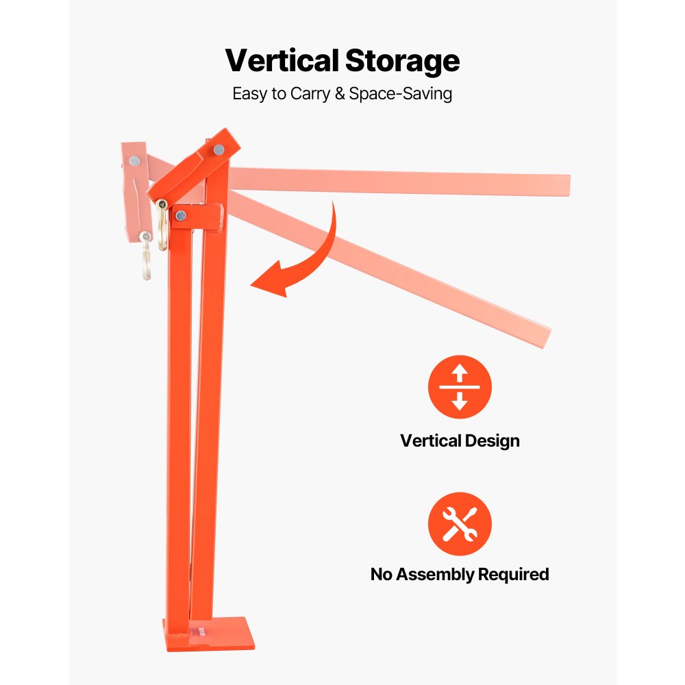 VEVOR 32 in T Post Puller, Heavy Duty Fence Post Puller with 43 in Lifting Chain, Rust-Resistant Steel, Labor-Saving T-Post Remover Tool for Round Fence Posts, Sign Posts & Tree Stumps