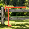 VEVOR 32 in T Post Puller, Heavy Duty Fence Post Puller with 43 in Lifting Chain, Rust-Resistant Steel, Labor-Saving T-Post Remover Tool for Round Fence Posts, Sign Posts & Tree Stumps