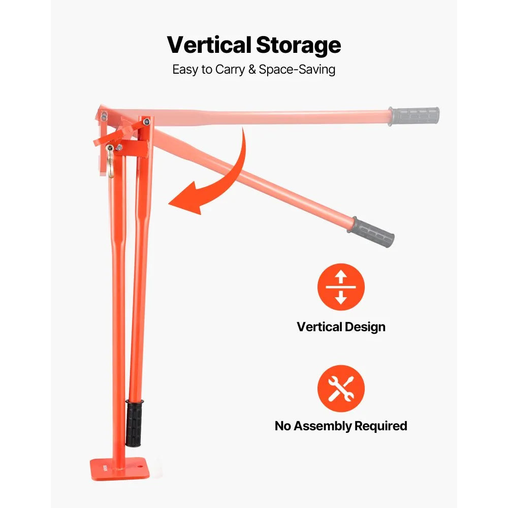 VEVOR 36 in T Post Puller, Heavy Duty Steel Fence Post Puller, 660lb Load Capacity, Labor-Saving T-Post Remover Tool for Round Fence Posts, Sign Posts & Tree Stumps, Lifting Chain Not Included