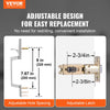 VEVOR Front Door Handle, Satin Nickel Square Handle Set with Lever Door Handle No Lock, Adjustable Hole Space, Entry Door Handle with Reversible for Right and Left Handed Entrance and Front Door