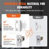 VEVOR Front Door Handle, Satin Nickel Square Handle Set with Lever Door Handle No Lock, Adjustable Hole Space, Entry Door Handle with Reversible for Right and Left Handed Entrance and Front Door