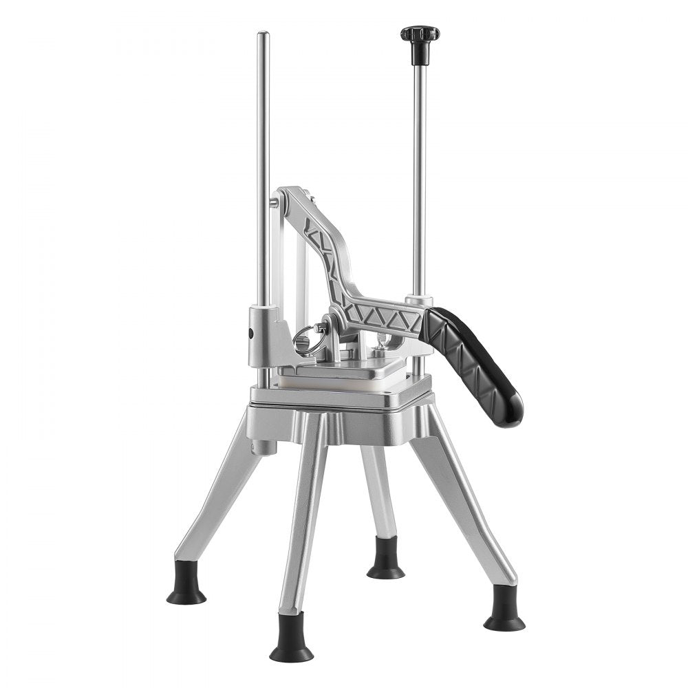 VEVOR French Fry Cutter, Commercial Vegetable Chopper with 4 Blades (1/2", 3/8", 1/4" & 6-Wedge with Corer), Lever Stainless Steel Potato Slicer for Home Thick, Regular & Thin Fries Cut, Onion, Fruit