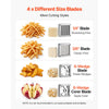 VEVOR French Fry Cutter, Commercial Vegetable Chopper with 4 Blades (1/4", 3/8", 6-Wedge & Apple Corer), Stainless Steel Potato Slicer for Fries, Onion, Carrots, Lemon – Home & Restaurant Use