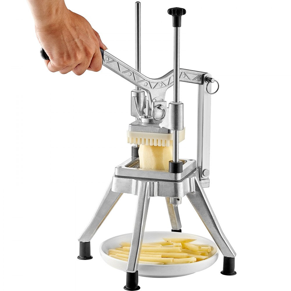 VEVOR Commercial Chopper with 4 Replacement Blades Commercial Vegetable Chopper Stainless Steel French Fry Cutter Potato Dicer & Slicer Commercial Vegetable Fruit Chopper for Restaurants & Home Kitche