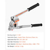 VEVOR Pipe Tube Bender, 1/4", 3/8", 1/2" (12.7mm) OD, 3 in 1 Manual Level Tube Bender, 180° Copper Aluminum Pipes Bending Tool for Automotive Repair, HVAC Air Conditioning