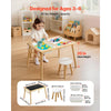 VEVOR Sensory Table for Toddlers, Wooden Kids Activity Table with 2 Stools, Double-Sided Board, Storage Bins, and Non-Slip Feet, for Boys and Girls Playing Sand and Water, Drawing, Studying, Dining