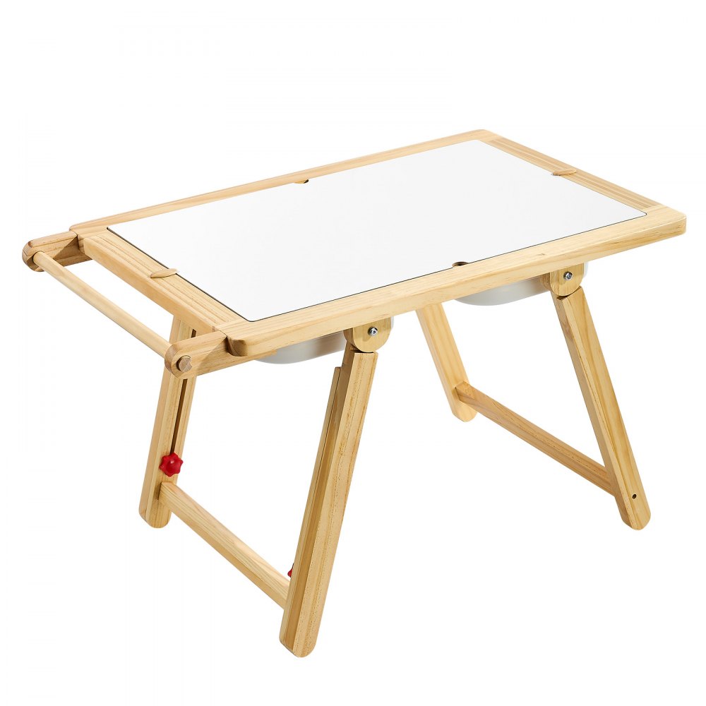 VEVOR Sensory Table for Toddlers, Wooden Kids Activity Table and Art Easel with Reversible Double-Sided Board, Storage Bins, for Boys and Girls Playing Sand and Water, Drawing, Studying, Dining