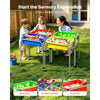 VEVOR Sensory Table for Toddlers, Kids 4-Station Sand and Water Adjustable Play Table with Detachable Storage Bins and Non-Slip Feet, Carbon Steel Frame, Rounded Corners, for Boys and Girls Exploring