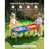 VEVOR Sensory Table for Toddlers, Kids 4-Station Sand and Water Adjustable Play Table with Detachable Storage Bins and Non-Slip Feet, Carbon Steel Frame, Rounded Corners, for Boys and Girls Exploring