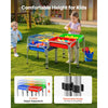 VEVOR Sensory Table for Toddlers, Kids 4-Station Sand and Water Adjustable Play Table with Detachable Storage Bins and Non-Slip Feet, Carbon Steel Frame, Rounded Corners, for Boys and Girls Exploring