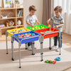 VEVOR Sensory Table for Toddlers, Kids 4-Station Sand and Water Adjustable Play Table with Detachable Storage Bins and Non-Slip Feet, Carbon Steel Frame, Rounded Corners, for Boys and Girls Exploring