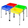 VEVOR Sensory Table for Toddlers, Kids 4-Station Sand and Water Adjustable Play Table with Detachable Storage Bins and Non-Slip Feet, Carbon Steel Frame, Rounded Corners, for Boys and Girls Exploring