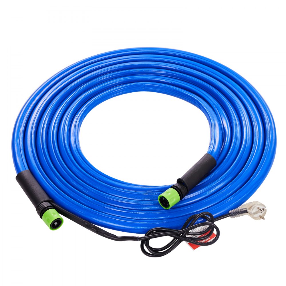 VEVOR 30ft Heated Water Hose for RV, Heated Drinking Water Hose Antifreeze to -45°F, Automatic Self-regulating, 5/8" I.D. with 3/4" GHT Adapter, Lead and BPA Free