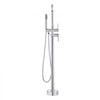 VEVOR Freestanding Bathtub Faucet, Floor Mount, Freestanding Tub Filler, Shower Mixer Taps, Two Water Modes, 360° Swivel Spout, for Bathing & Showering Pet Bathing Cleaning Drains Toilet Flushing