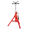 VEVOR V Head Pipe Stand 1/8-12 inch Capacity, Adjustable Height 24-42 inch, Pipe Jack Stands 2500 lbs Load Capacity, Portable Folding Pipe Stands, Carbon Steel Body More Durable