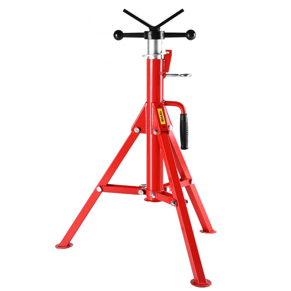VEVOR V Head Pipe Stand Adjustable Height 28-52 Inch, Pipe Jack Stands 2500 LB. Capacity,Folding Portable Pipe Stands 1/2 to 12 Inch Pipe Supporting,Steel Jack Stands