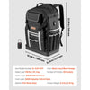 VEVOR Tool Backpack, 56 Pockets, Heavy-duty Tools Storage Organizer Bags with Molded Base, Electrician Jobsite Backpack for Construction Jobsite, Electrician, Industrial, Repairman, and HVAC Techs