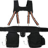 VEVOR Tool Belt with Suspenders 1680D Polyester, 29 Pockets, 29-54 inches Adjustable Waist Size, Tool Belts for Men, Heavy Duty Carpenter Tool Pouch for Carpenters, Electricians, and Gardening, Black