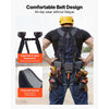 VEVOR Tool Belt, 22 Pockets Tool Pouch with Suspenders for Men, Heavy Duty Adjustable Utility Belt Bag Suspenders for Electrician, Carpenter, Construction, Work Apron Organizer Waist Adjust 32 to 68in