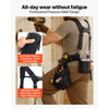 VEVOR Tool Belt, 19 Pockets Tool Pouch with Suspenders for Men, Heavy Duty Adjustable Utility Belt Work Bag Detachable Suspension Rig for Electrician, Carpenter, Construction, Adjust Waist 31 to 51in